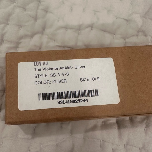 New In Box Luv AJ Violante Anklet in Silver - Picture 3 of 3